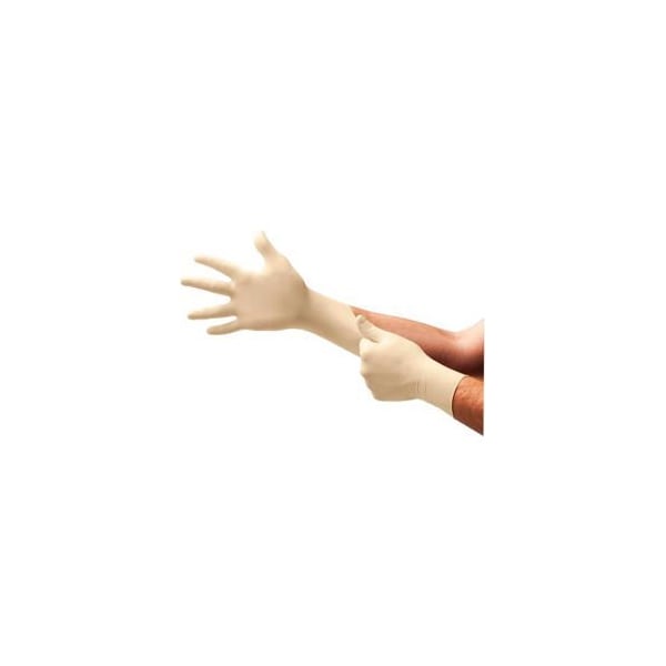 TouchNTuff 69-210, Disposable Gloves, 3.5 mil Palm, Latex, Powder-Free, L, Natural
